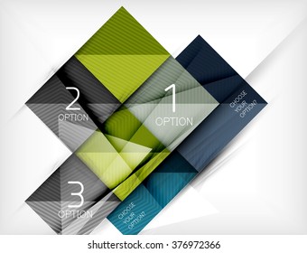 Banner de formas cuadradas de papel