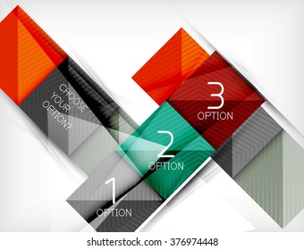 Paper square shapes banner