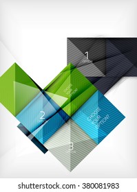Paper square shapes banner