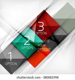 Paper square shapes banner