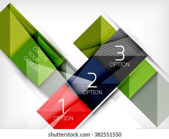 Paper square shapes banner