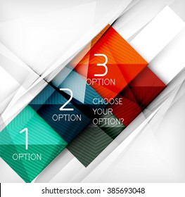 Paper square shapes banner Paper square shapes banner