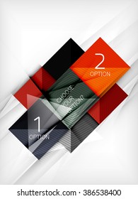 Paper square shapes banner