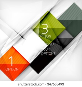 Paper square shapes banner. Vector