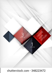Papier quadratisch formt Banner. Vektorgrafik