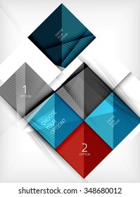 Paper square shapes banner. Vector