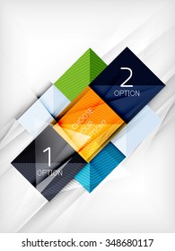 Paper square shapes banner. Vector