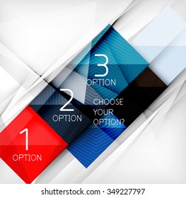 Paper square shapes banner. Vector