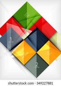Papier quadratisch formt Banner. Vektorgrafik