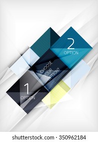 Paper square shapes banner. Vector