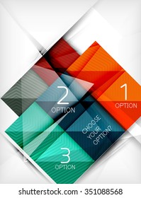 Paper square shapes banner. Vector