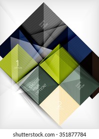 Paper square shapes banner. Vector