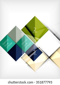 Paper square shapes banner. Vector
