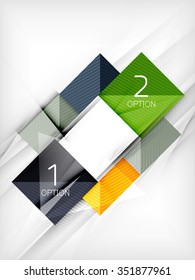 Paper square shapes banner. Vector