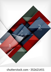 Paper square shapes banner. Vector