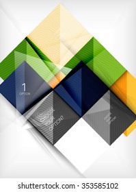 Paper square shapes banner. Vector