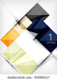 Paper square shapes banner. Vector