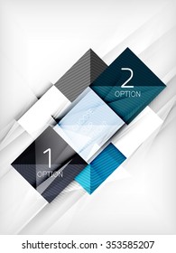 Paper square shapes banner. Vector