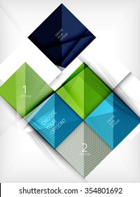 Paper square shapes banner. Vector