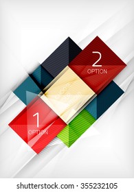 Paper square shapes banner. Vector