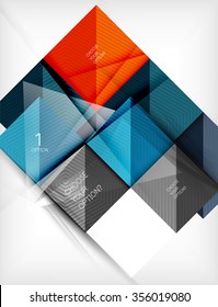 Paper square shapes banner. Vector