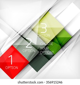 Paper square shapes banner. Vector