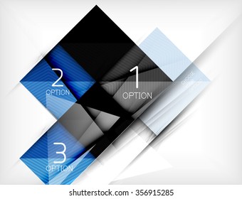Paper square shapes banner. Vector