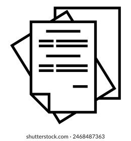 paper stack icon transparent background, notary icon