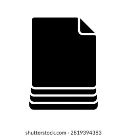 Paper Stack Office Documents Vector Icon