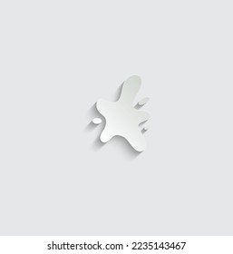 símbolo sucio del icono del vector de manchas de papel