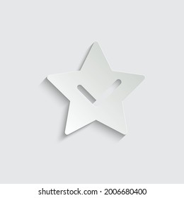 paper star icon Checkmark icon. Done, tick, yes, accept  icon