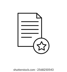 Paper star outline icon.vector simple illustration for web and app..eps