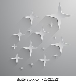 Paper stars background. Vector illustration.