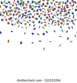 Paper stars vector background.
