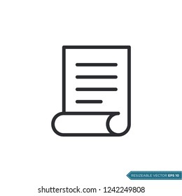 Paper - Stationery Icon Vector Template Illustration Design