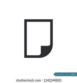 Paper - Stationery Icon Vector Template