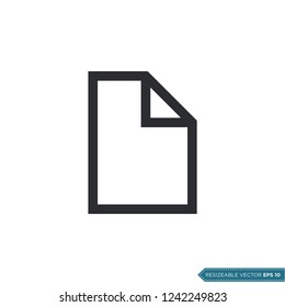 Paper - Stationery Icon Vector Template