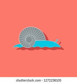 paper sticker on background of snail
