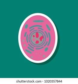 paper sticker on stylish background cell