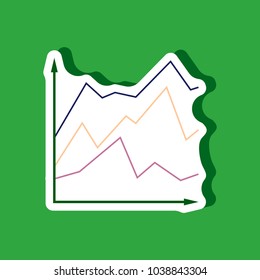 paper sticker on stylish background Financial schedule