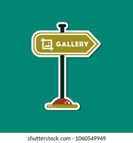 paper sticker on stylish background sign gallery