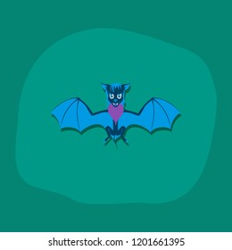 paper sticker on stylish background cute bat