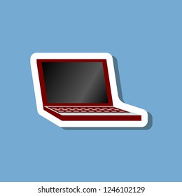 paper sticker on stylish background laptop