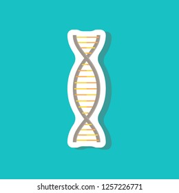 paper sticker on stylish background DNA