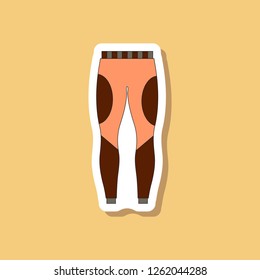 paper sticker on stylish background winter trousers
