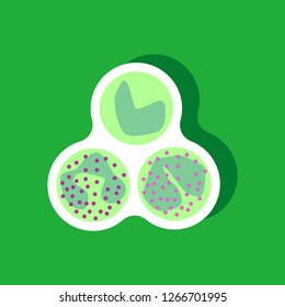 paper sticker on stylish background leukocyte