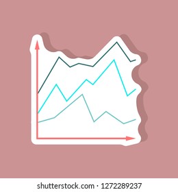 paper sticker on stylish background Financial schedule