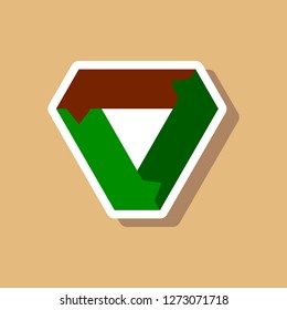 paper sticker on stylish background Arrows