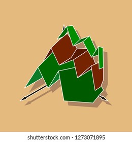 paper sticker on stylish background Financial schedule