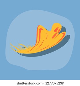 paper sticker on stylish background ghost